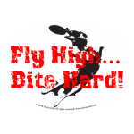Fly High Bite Hard! (Oval Bumper Sticker)